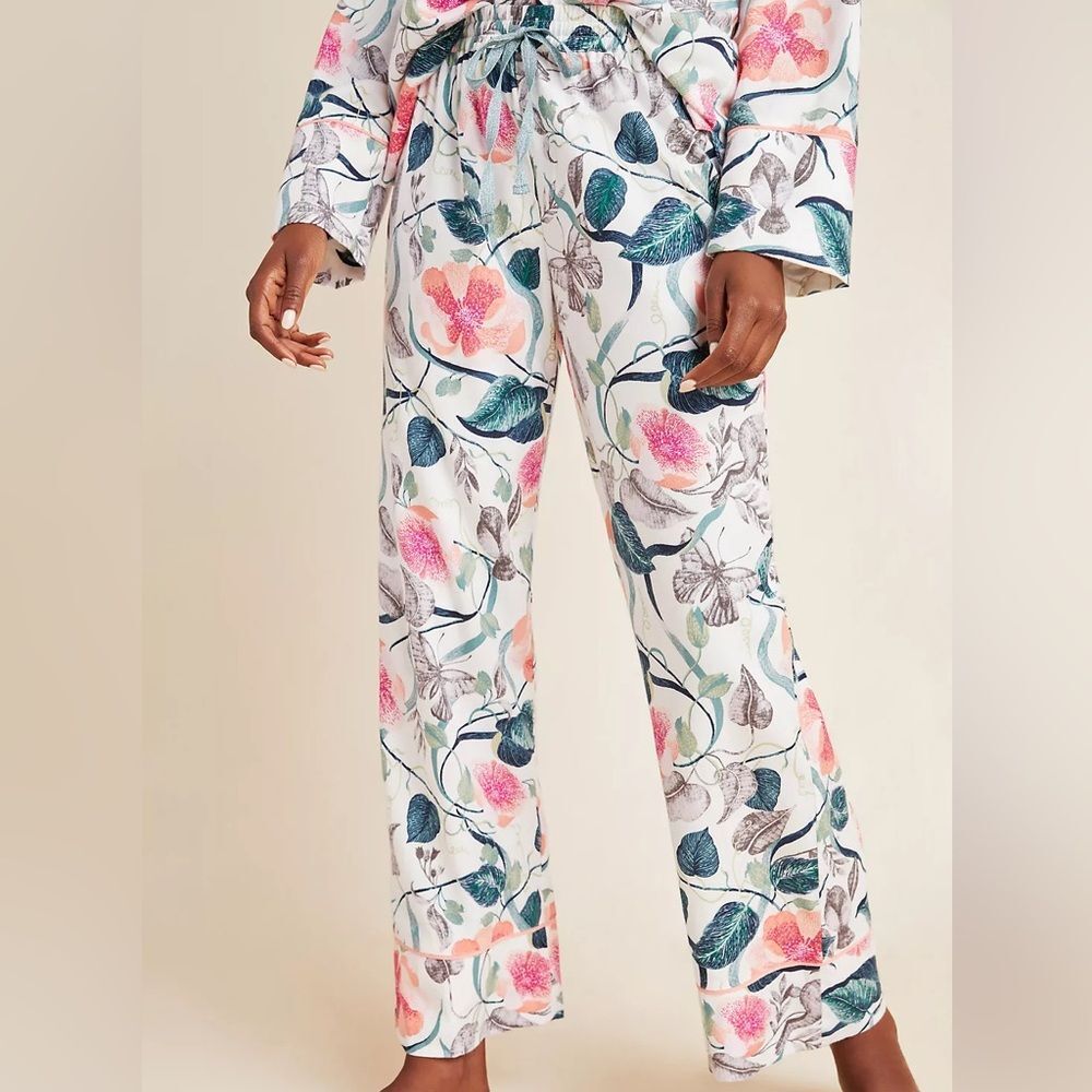 Anthropologie Malin Gyllensvaan Magnolia Flannel Sleep Pants